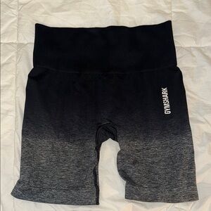 Gymshark Black and Gray Athletic Shorts Elastic Waistband